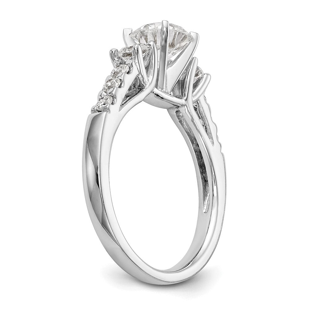 14k White Gold 1/5 Ct. Lab Grown Diamond VS/SI+ G+ Semi Mount Peg Set Engagement Ring
