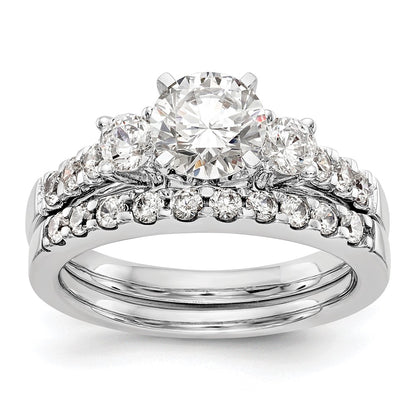 14k White Gold 1/5 Ct. Lab Grown Diamond VS/SI+ G+ Semi Mount Peg Set Engagement Ring