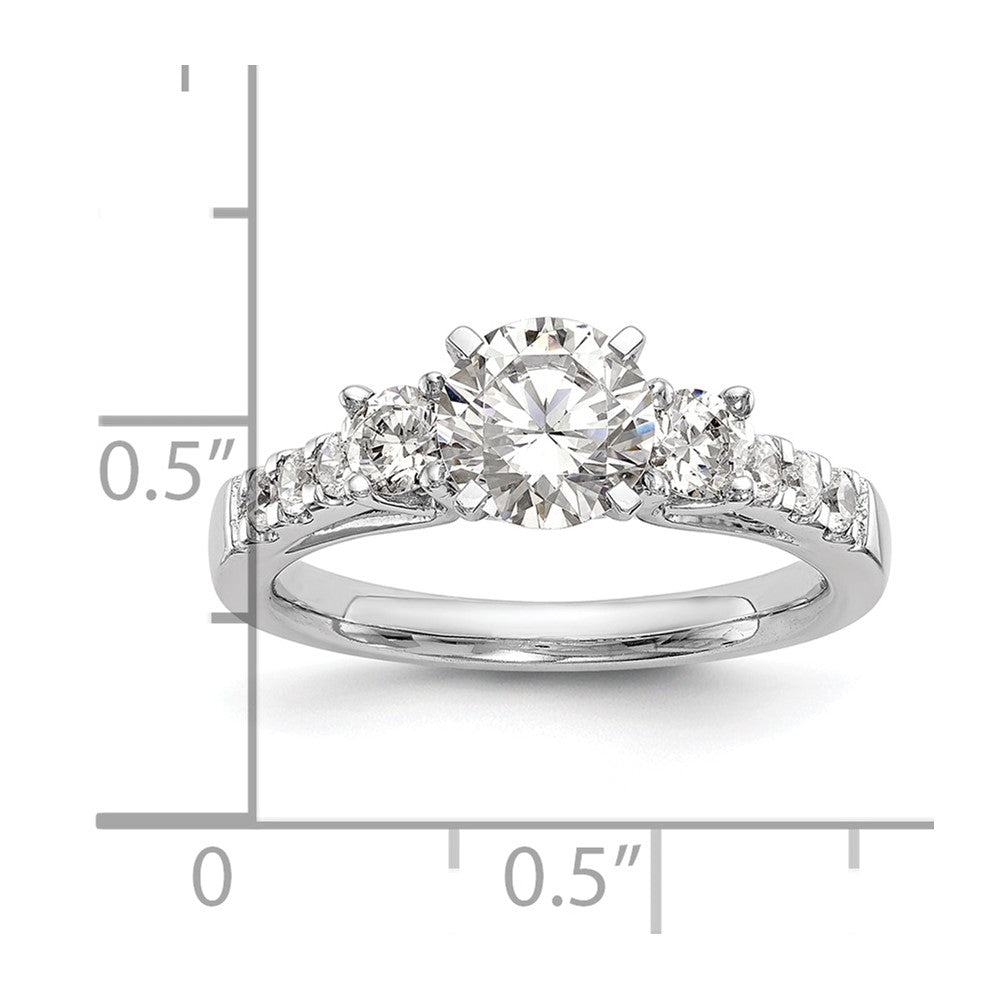 14k White Gold 1/5 Ct. Lab Grown Diamond VS/SI+ G+ Semi Mount Peg Set Engagement Ring