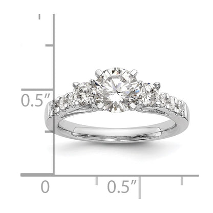 14k White Gold 1/5 Ct. Lab Grown Diamond VS/SI+ G+ Semi Mount Peg Set Engagement Ring