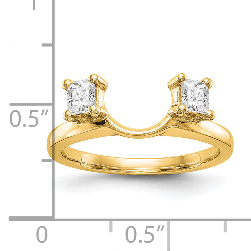 14K Yellow Gold Real Diamond Wrap