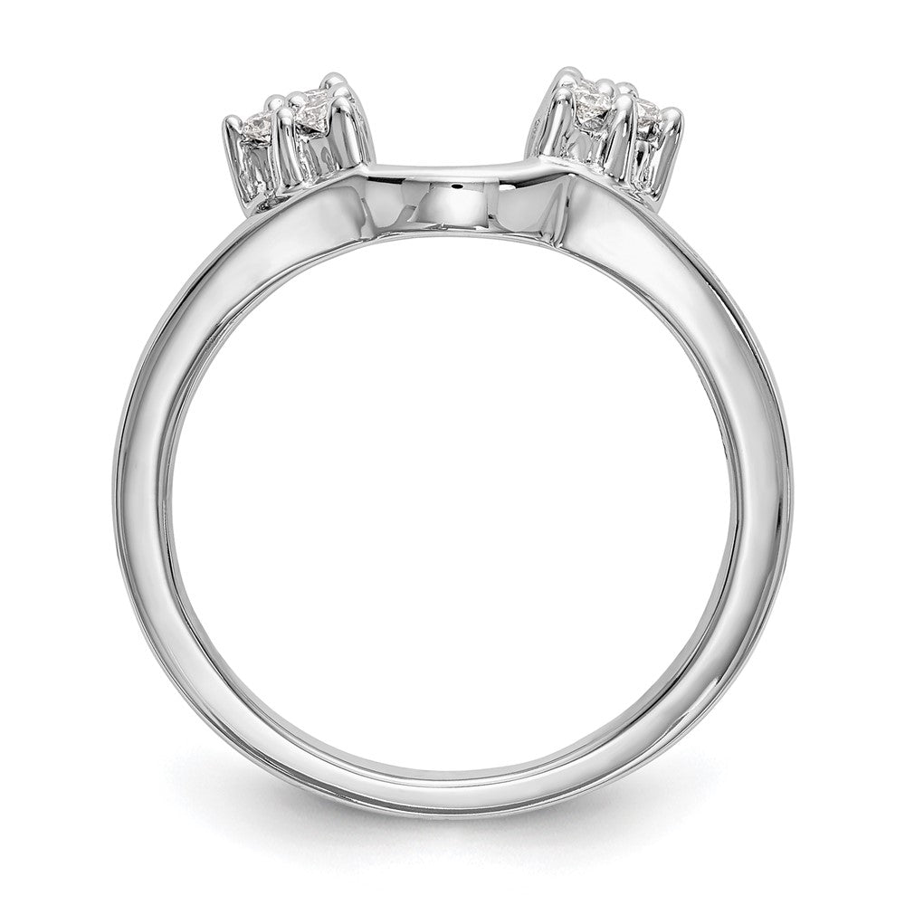 14k White Gold 1/8 Ct. Lab Grown Diamond VS/SI+ G+ Complete Ring Wrap