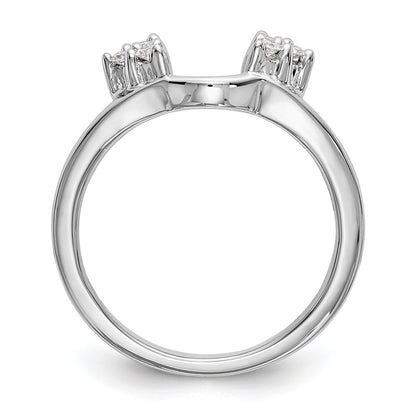 14k White Gold 1/8 Ct. Lab Grown Diamond VS/SI+ G+ Complete Ring Wrap