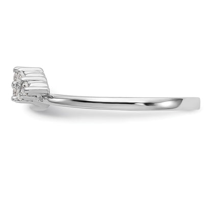 14k White Gold 1/8 Ct. Lab Grown Diamond VS/SI+ G+ Complete Ring Wrap