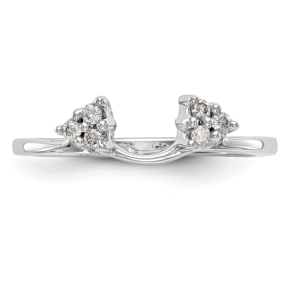14k White Gold 1/8 Ct. Lab Grown Diamond VS/SI+ G+ Complete Ring Wrap