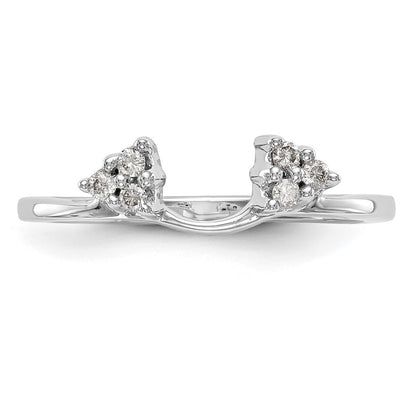 14k White Gold 1/8 Ct. Lab Grown Diamond VS/SI+ G+ Complete Ring Wrap