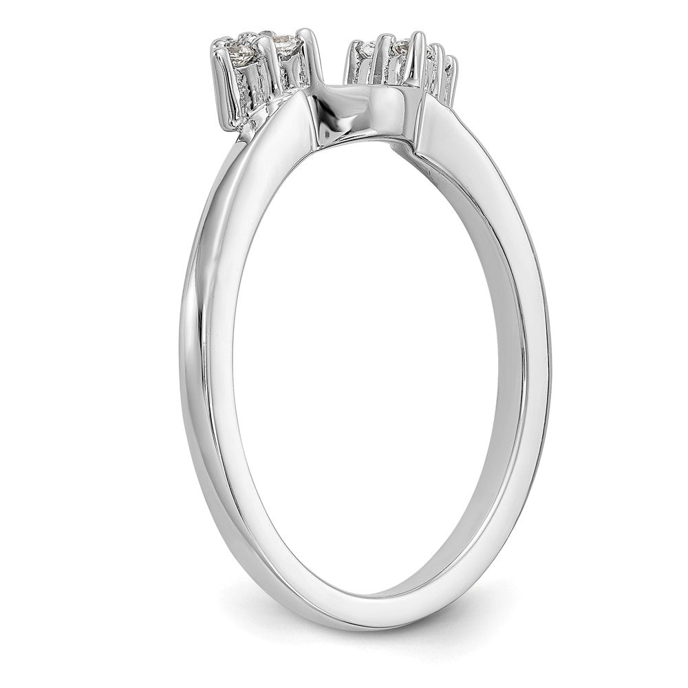 14k White Gold 1/8 Ct. Lab Grown Diamond VS/SI+ G+ Complete Ring Wrap