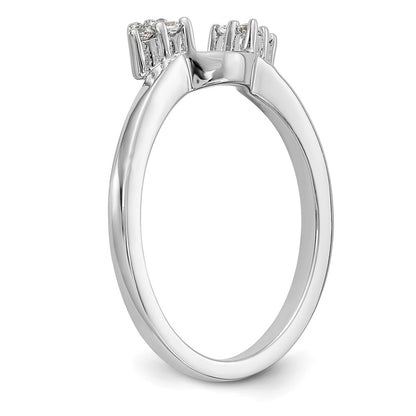 14k White Gold 1/8 Ct. Lab Grown Diamond VS/SI+ G+ Complete Ring Wrap