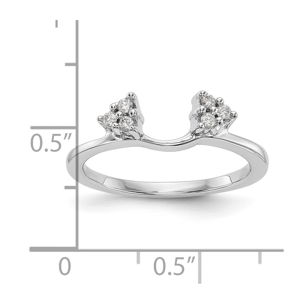 14k White Gold 1/8 Ct. Lab Grown Diamond VS/SI+ G+ Complete Ring Wrap