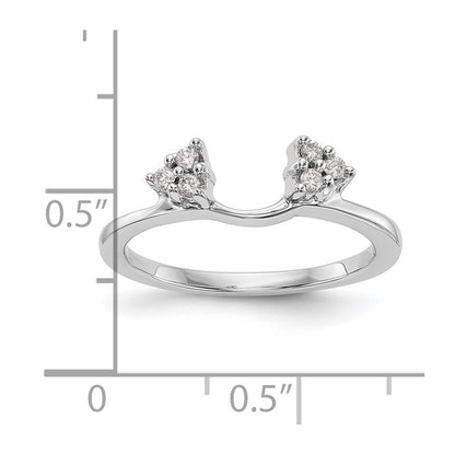 14k White Gold 1/8 Ct. Lab Grown Diamond VS/SI+ G+ Complete Ring Wrap