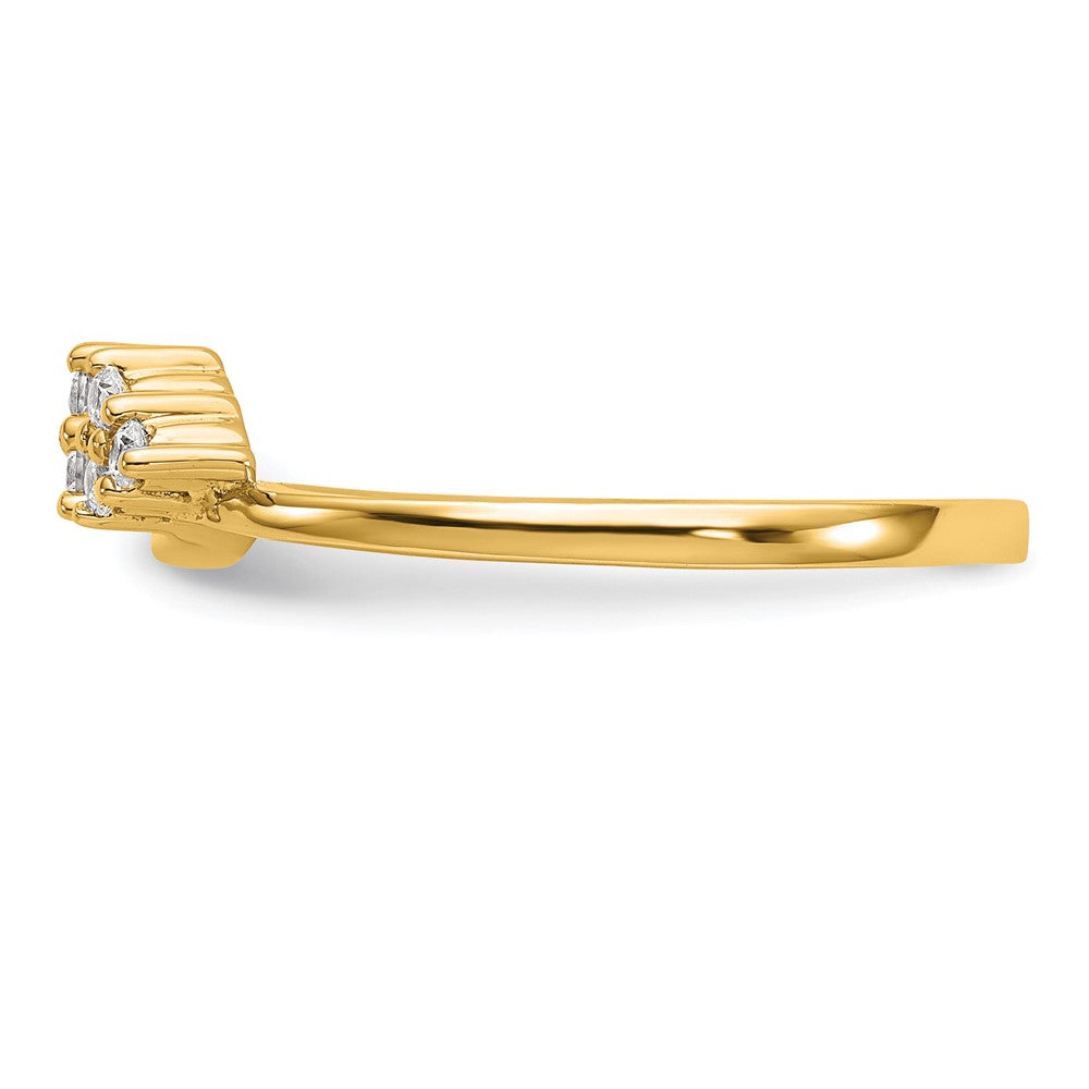 14k Yellow Gold 1/8 Ct. Lab Grown Diamond VS/SI+ G+ Ring Wrap
