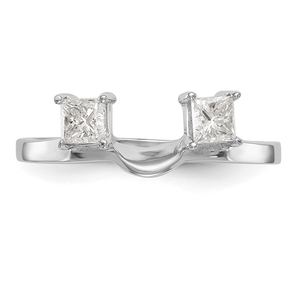 14K White Gold Real Diamond Wrap