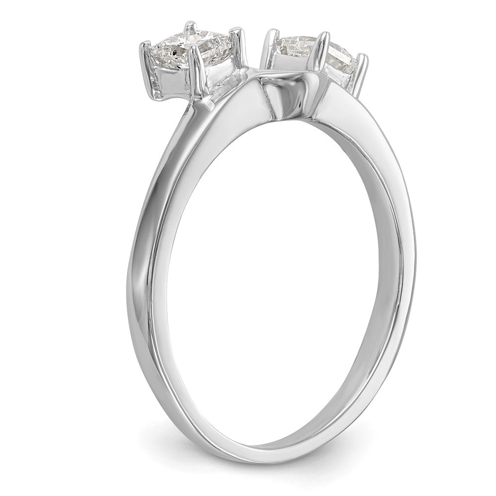 14K White Gold Real Diamond Wrap