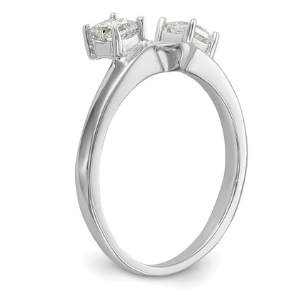 14K White Gold Real Diamond Wrap