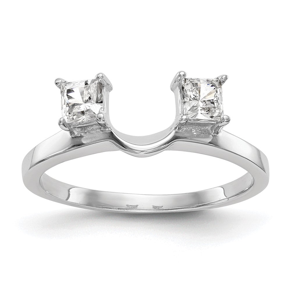 14K White Gold Real Diamond Wrap