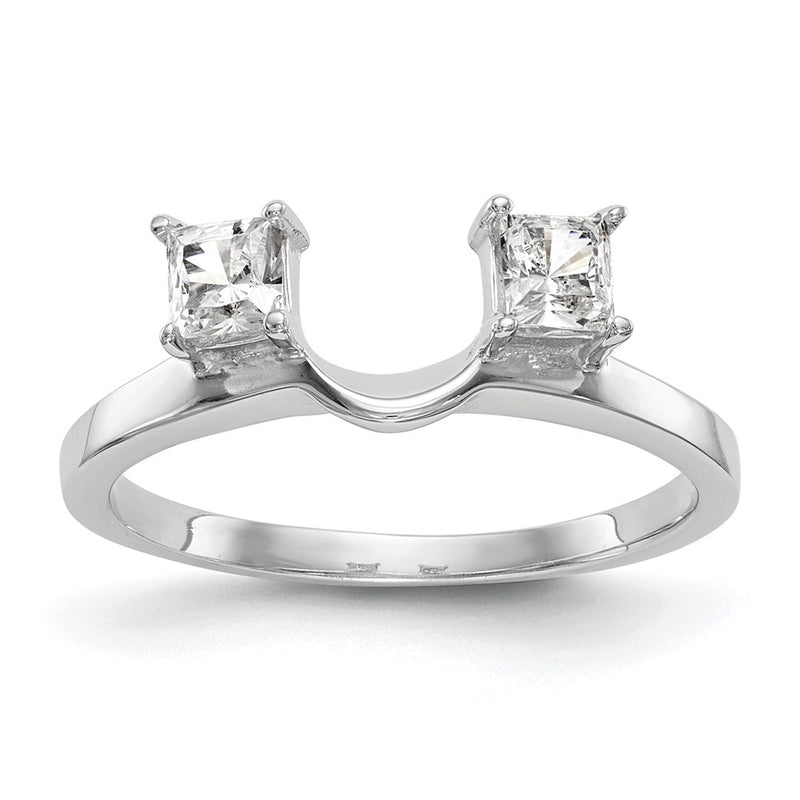 14K White Gold Real Diamond Wrap