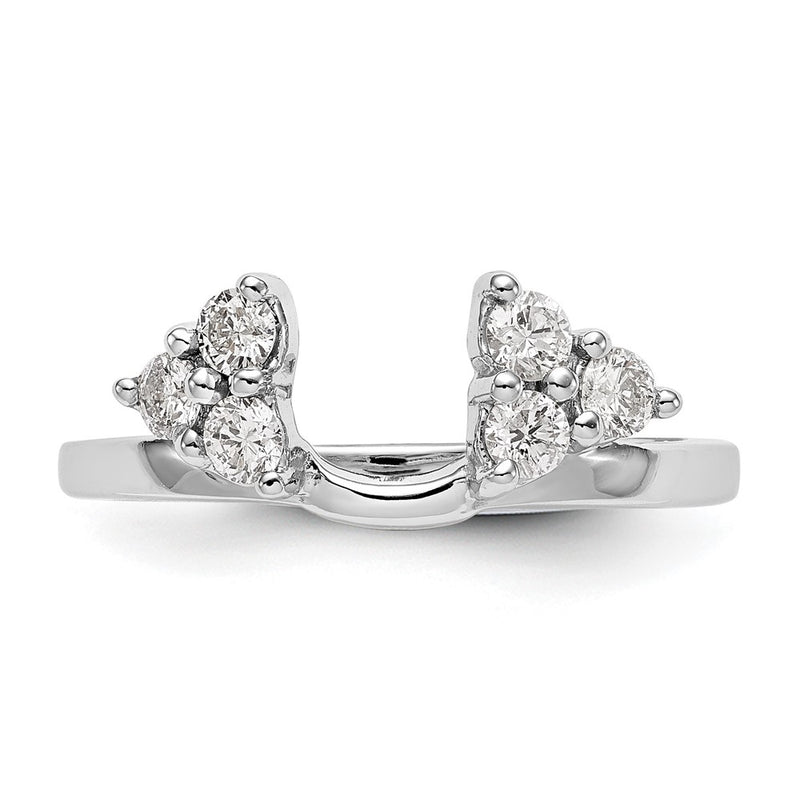 True Origin 14K White Gold 3/8 carat Lab Grown Diamond VS+ F+ Complete Ring Wrap