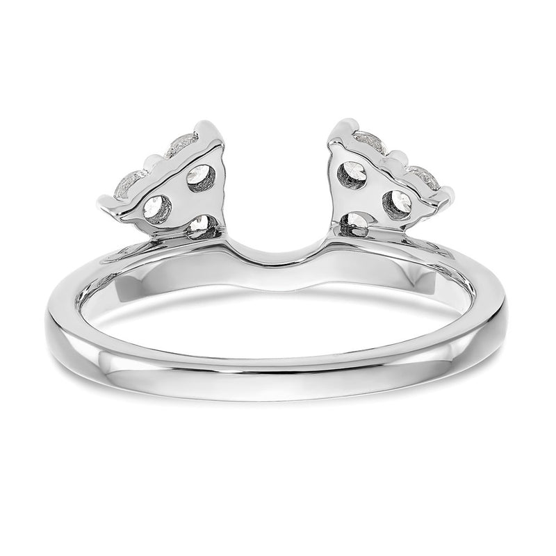 True Origin 14K White Gold 3/8 carat Lab Grown Diamond VS+ F+ Complete Ring Wrap