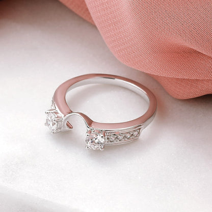 14K White Gold Real Diamond Wrap