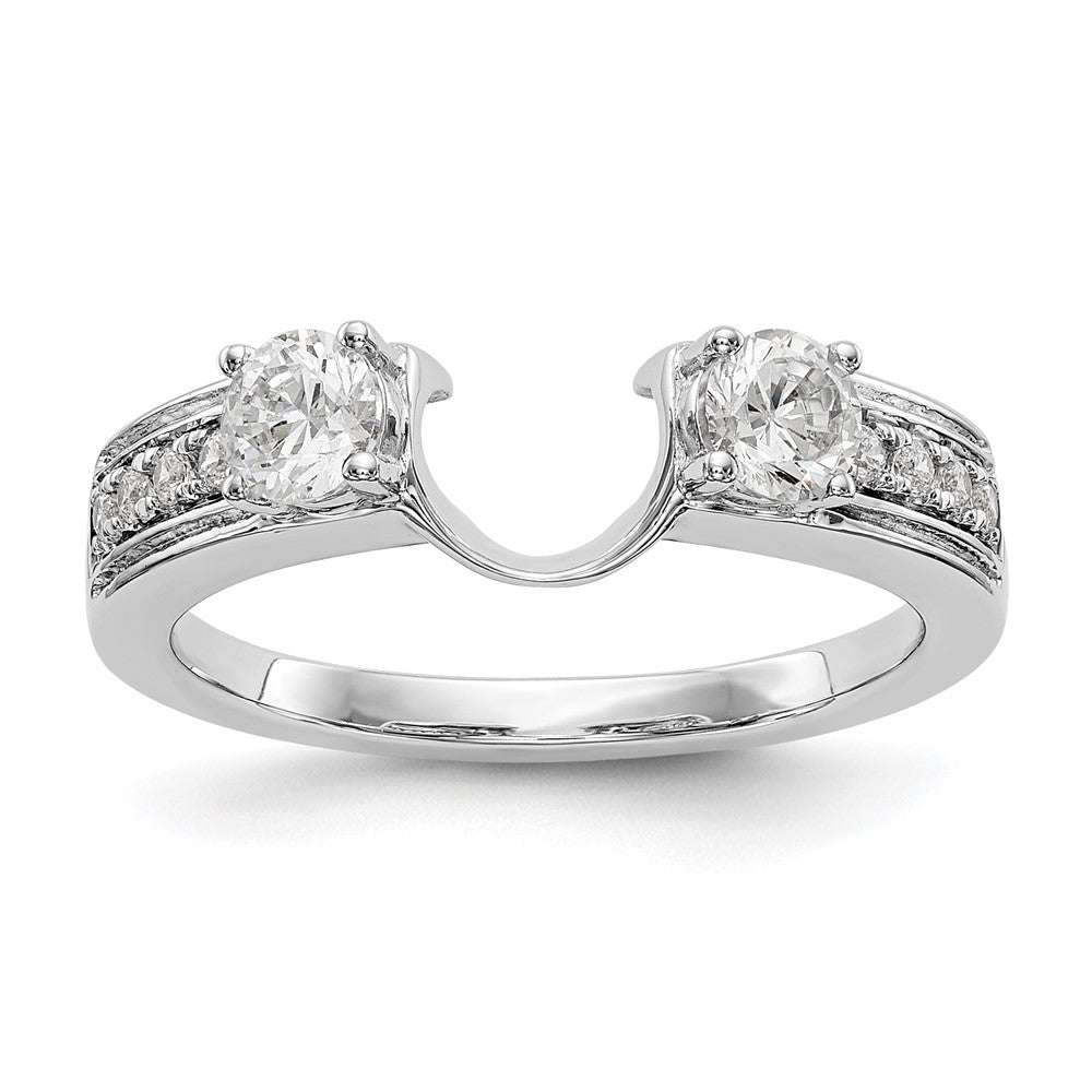 14K White Gold Real Diamond Wrap