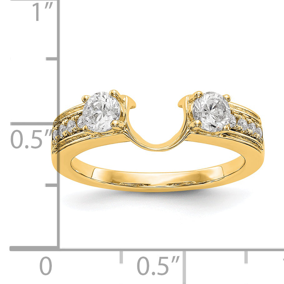 14K Yellow Gold Real Diamond Wrap