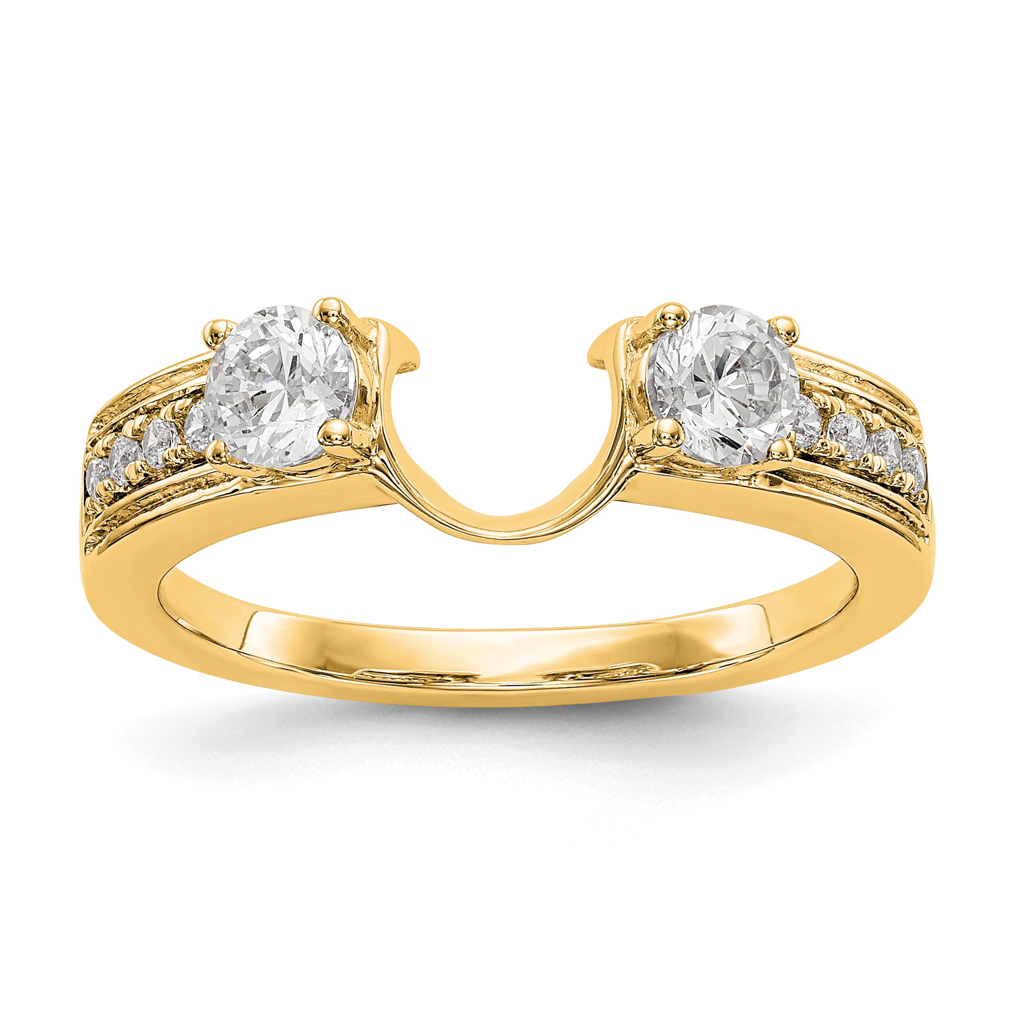 14K Yellow Gold Real Diamond Wrap