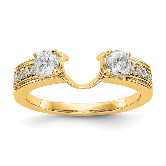 14K Yellow Gold Real Diamond Wrap