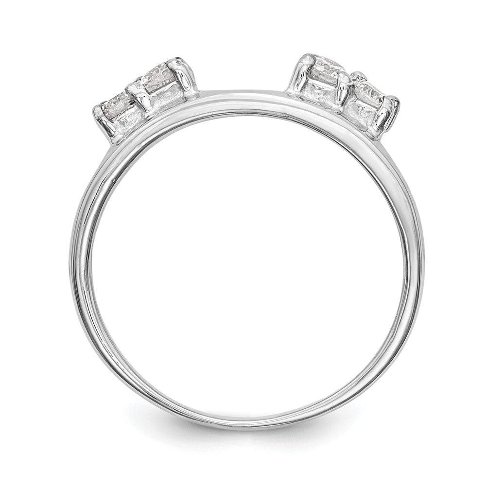 14k White Gold 1/3 Ct. Lab Grown Diamond VS/SI+ G+ Ring Wrap