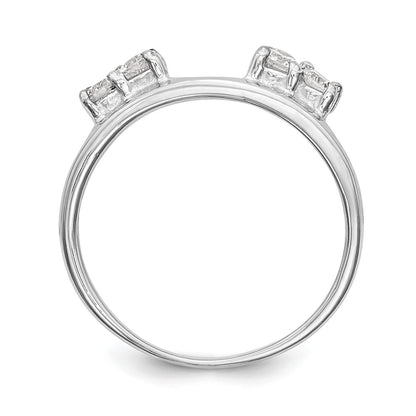 14k White Gold 1/3 Ct. Lab Grown Diamond VS/SI+ G+ Ring Wrap