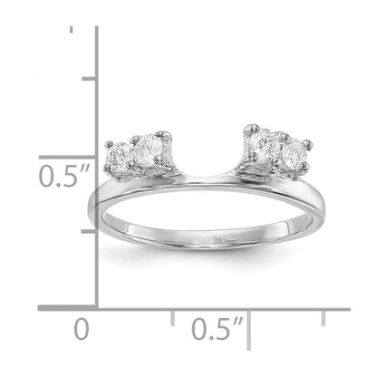 14k White Gold 1/3 Ct. Lab Grown Diamond VS/SI+ G+ Ring Wrap