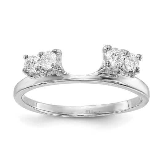 14k White Gold 1/3 Ct. Lab Grown Diamond VS/SI+ G+ Ring Wrap