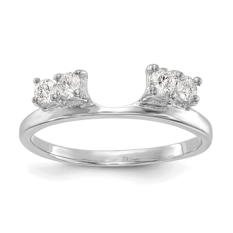 14k White Gold 1/3 Ct. Lab Grown Diamond VS/SI+ G+ Ring Wrap