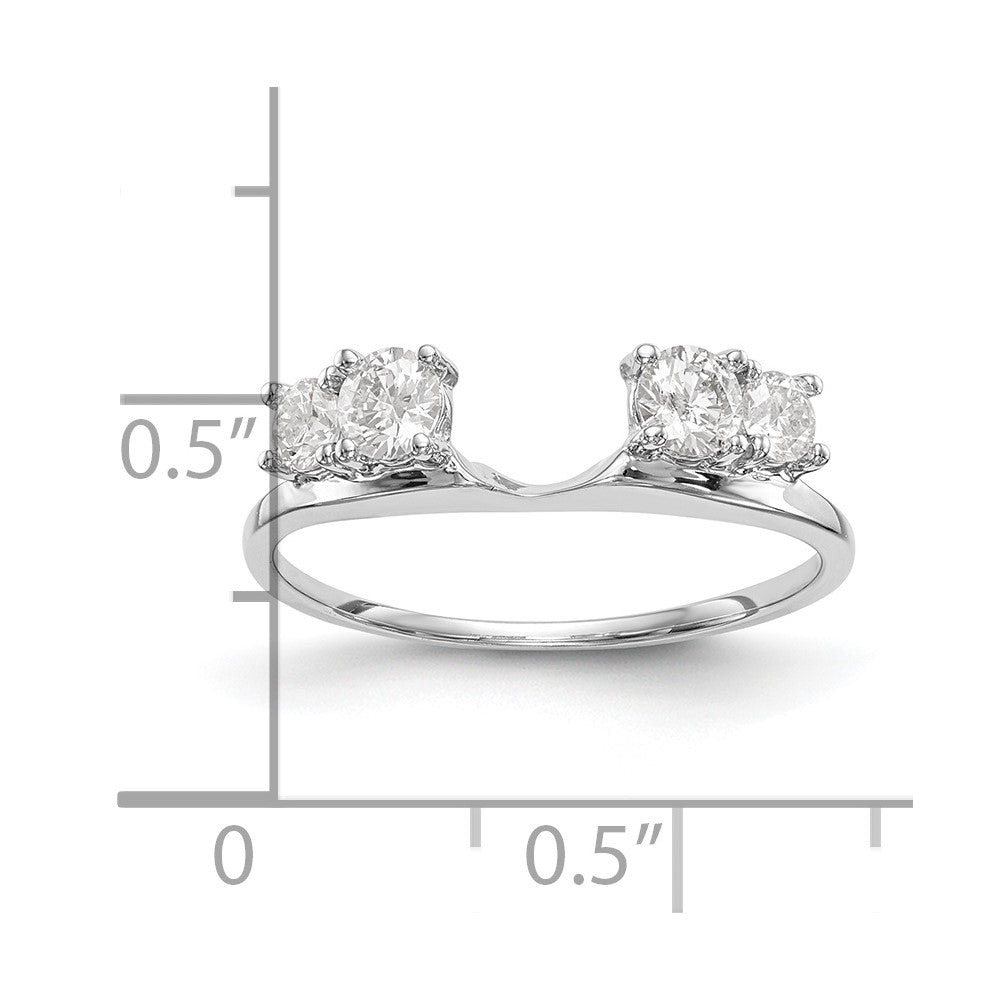 14k White Gold 1/2 Ct. Lab Grown Diamond VS/SI+ G+ Ring Wrap