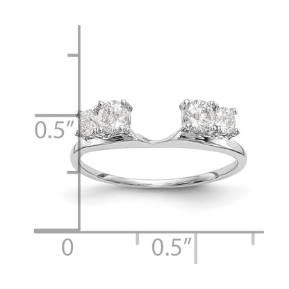 14k White Gold 1/2 Ct. Lab Grown Diamond VS/SI+ G+ Ring Wrap