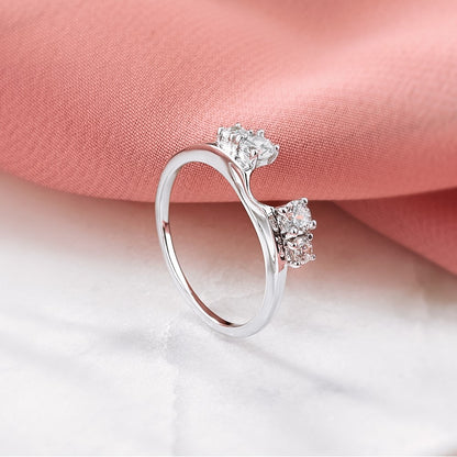 14K White Gold Real Diamond Wrap
