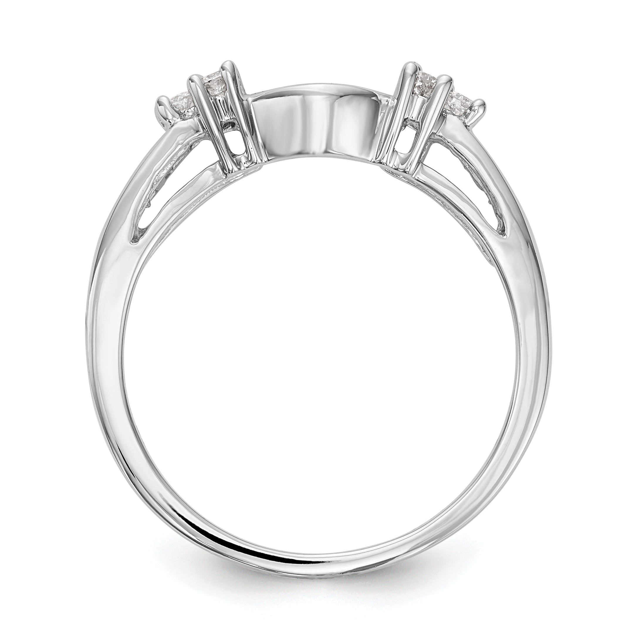14k White Gold 1/4 Ct. Lab Grown Diamond VS/SI+ G+ Ring Wrap