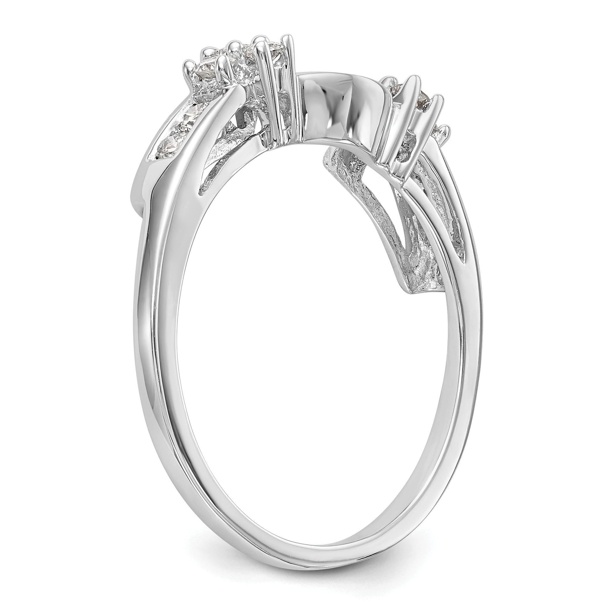 14k White Gold 1/4 Ct. Lab Grown Diamond VS/SI+ G+ Ring Wrap
