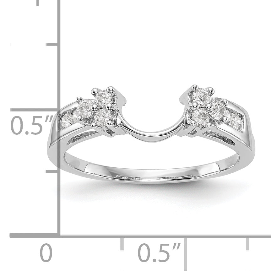 14k White Gold 1/4 Ct. Lab Grown Diamond VS/SI+ G+ Ring Wrap