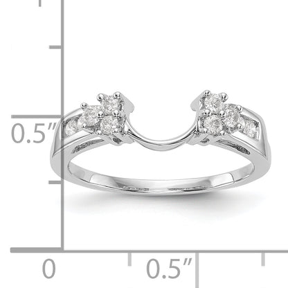 14k White Gold 1/4 Ct. Lab Grown Diamond VS/SI+ G+ Ring Wrap
