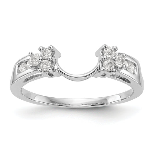 14k White Gold 1/4 Ct. Lab Grown Diamond VS/SI+ G+ Ring Wrap
