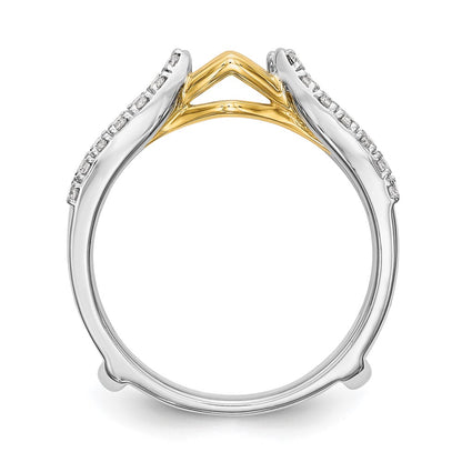 14k Two-tone Two Tone 1/4 Ct. Lab Grown Diamond VS/SI+ G+ Ring Guard