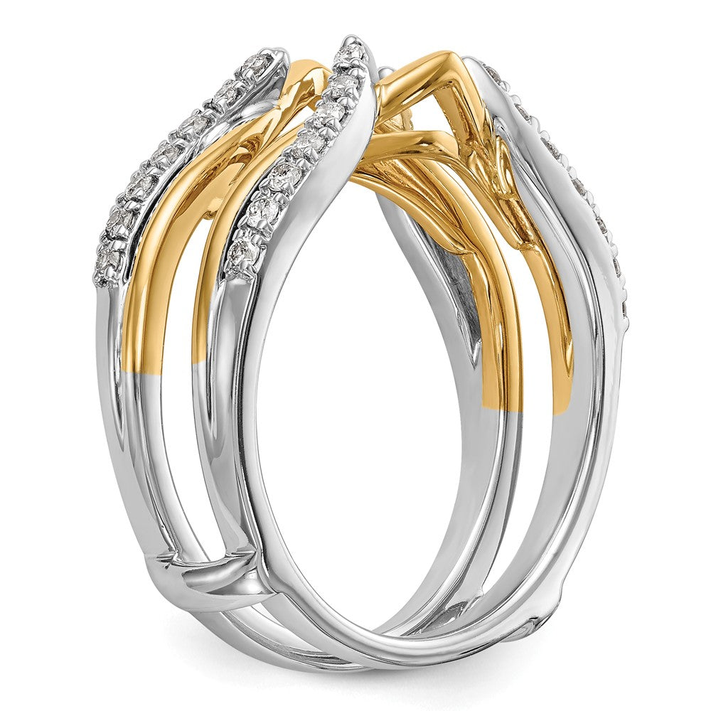 14k Two-tone Two Tone 1/4 Ct. Lab Grown Diamond VS/SI+ G+ Ring Guard