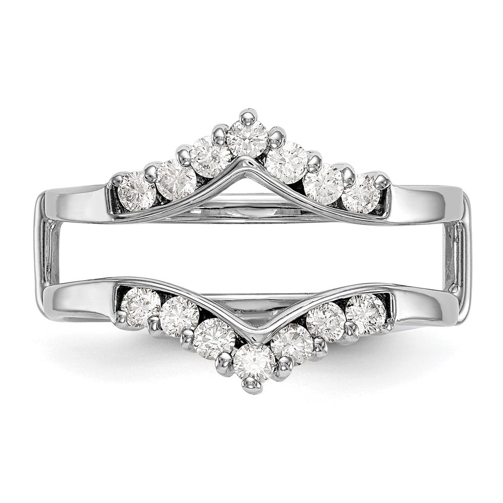 14k White Gold 1/3 Ct. Lab Grown Diamond VS/SI+ G+ Complete Ring Guard
