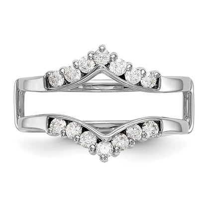 14k White Gold 1/3 Ct. Lab Grown Diamond VS/SI+ G+ Complete Ring Guard