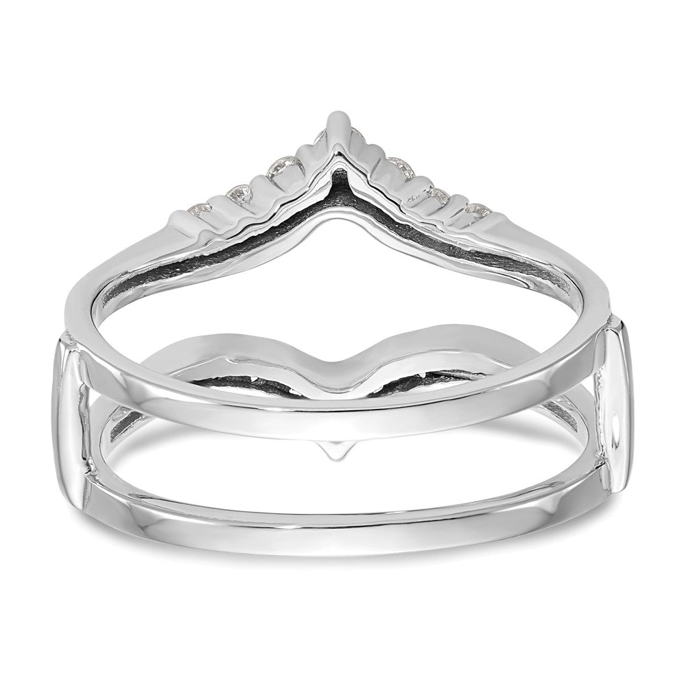 14k White Gold 1/3 Ct. Lab Grown Diamond VS/SI+ G+ Complete Ring Guard