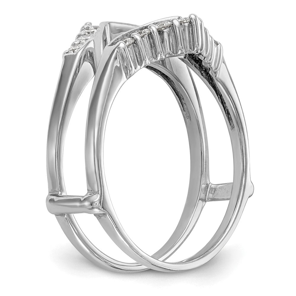 14k White Gold 1/3 Ct. Lab Grown Diamond VS/SI+ G+ Complete Ring Guard