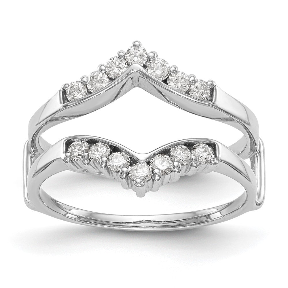 14k White Gold 1/3 Ct. Lab Grown Diamond VS/SI+ G+ Complete Ring Guard