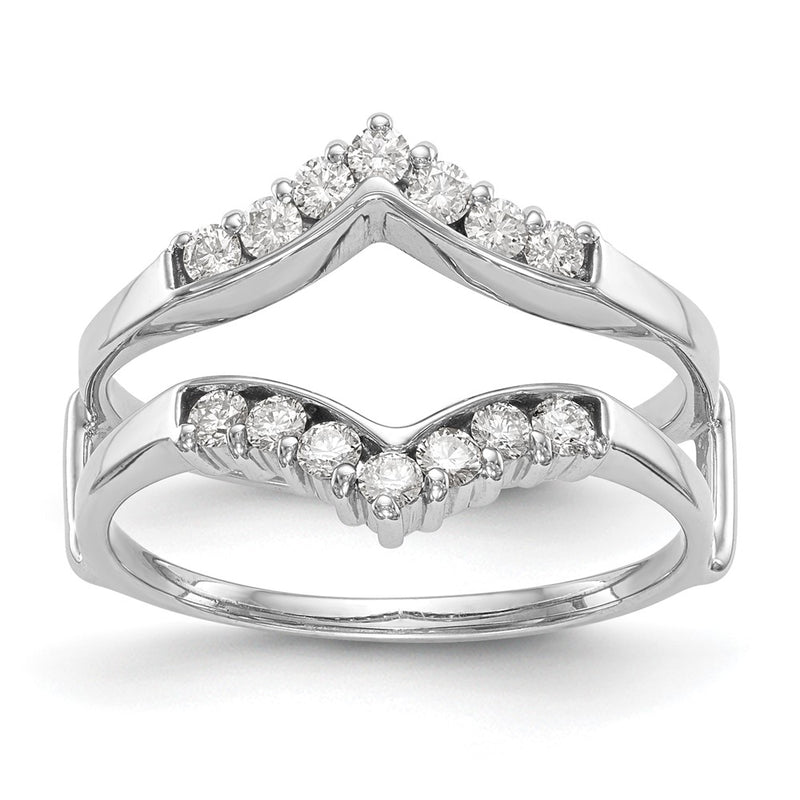 14k White Gold 1/3 Ct. Lab Grown Diamond VS/SI+ G+ Complete Ring Guard