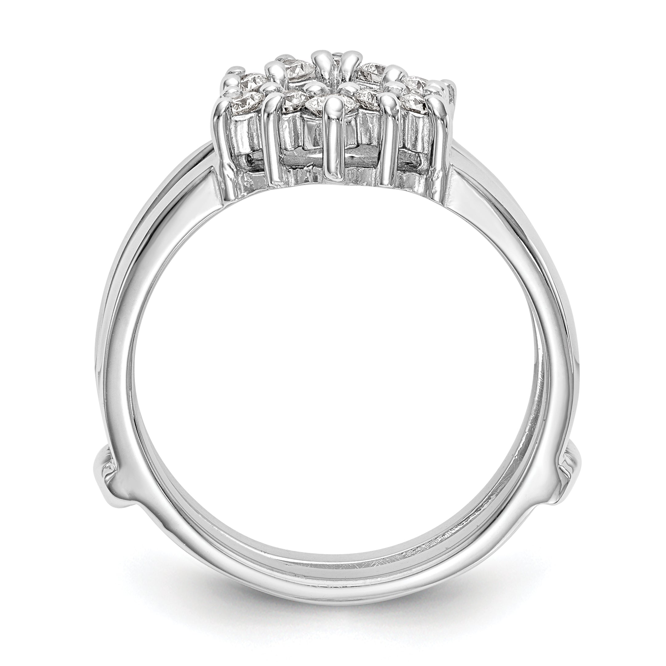 14k White Gold 1/3 Ct. Lab Grown Diamond VS/SI+ G+ Ring Guard