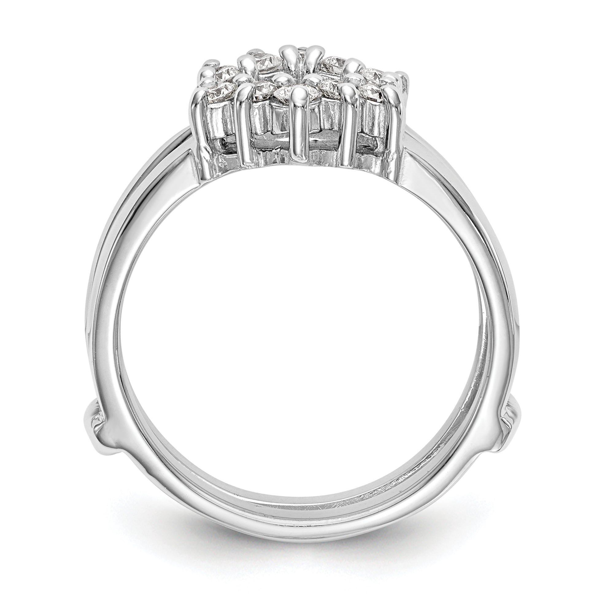 14k White Gold 1/3 Ct. Lab Grown Diamond VS/SI+ G+ Ring Guard
